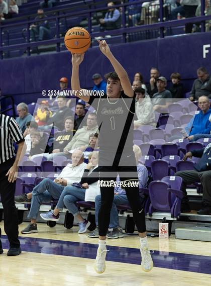 Thumbnail 2 in The Woodlands Christian Academy vs Oakville Tigers (Prairie Farms Holiday Classic) photogallery.
