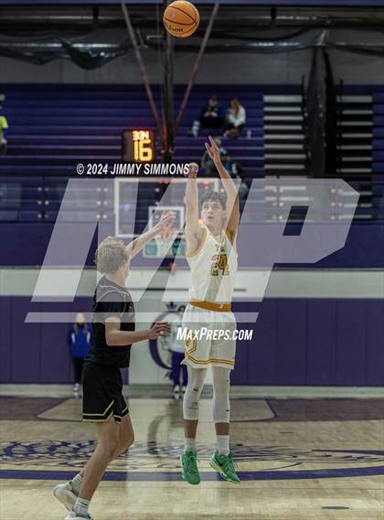 Thumbnail 1 in The Woodlands Christian Academy vs Oakville Tigers (Prairie Farms Holiday Classic) photogallery.