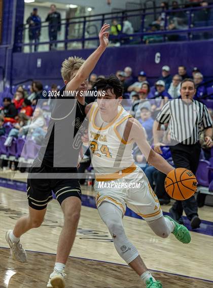 Thumbnail 3 in The Woodlands Christian Academy vs Oakville Tigers (Prairie Farms Holiday Classic) photogallery.