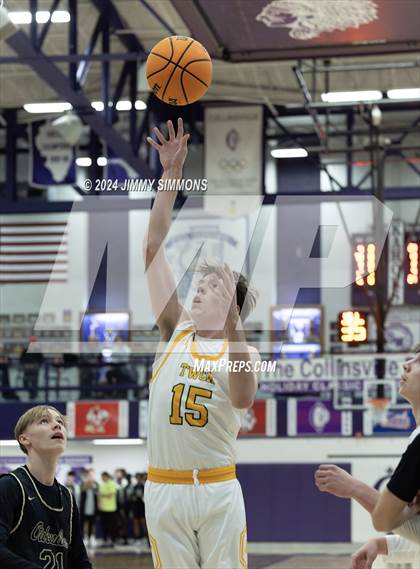Thumbnail 2 in The Woodlands Christian Academy vs Oakville Tigers (Prairie Farms Holiday Classic) photogallery.