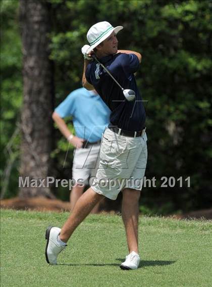 Thumbnail 3 in NCHSAA State 4A Boys Golf Championships (Day 1) photogallery.