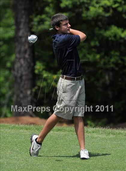 Thumbnail 1 in NCHSAA State 4A Boys Golf Championships (Day 1) photogallery.