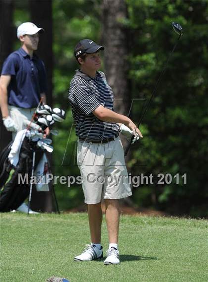 Thumbnail 1 in NCHSAA State 4A Boys Golf Championships (Day 1) photogallery.