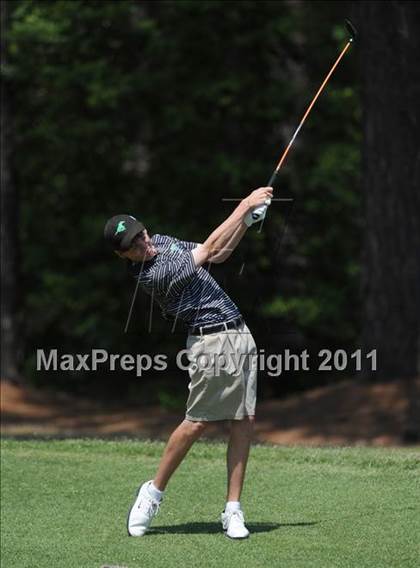 Thumbnail 2 in NCHSAA State 4A Boys Golf Championships (Day 1) photogallery.