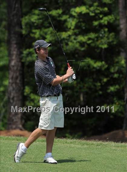 Thumbnail 3 in NCHSAA State 4A Boys Golf Championships (Day 1) photogallery.