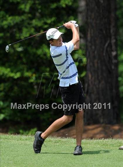 Thumbnail 2 in NCHSAA State 4A Boys Golf Championships (Day 1) photogallery.