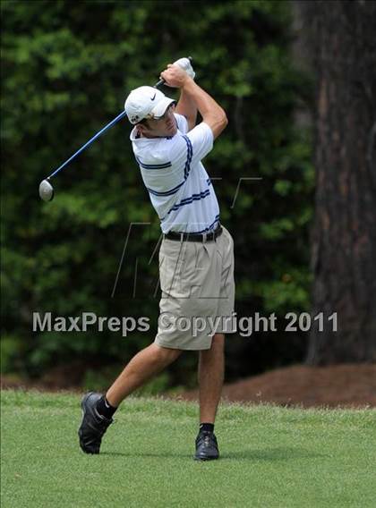 Thumbnail 2 in NCHSAA State 4A Boys Golf Championships (Day 1) photogallery.