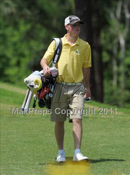 Thumbnail 3 in NCHSAA State 4A Boys Golf Championships (Day 1) photogallery.