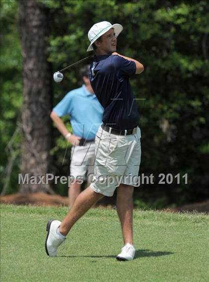 Thumbnail 1 in NCHSAA State 4A Boys Golf Championships (Day 1) photogallery.