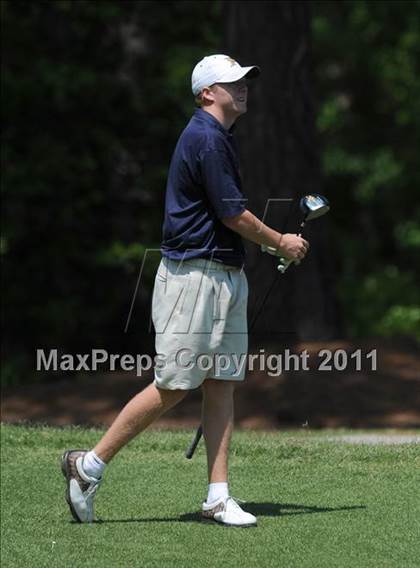 Thumbnail 3 in NCHSAA State 4A Boys Golf Championships (Day 1) photogallery.