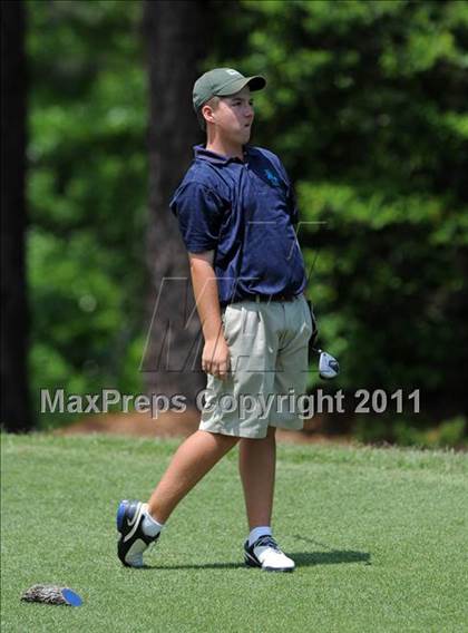 Thumbnail 3 in NCHSAA State 4A Boys Golf Championships (Day 1) photogallery.