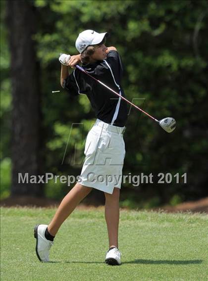 Thumbnail 2 in NCHSAA State 4A Boys Golf Championships (Day 1) photogallery.