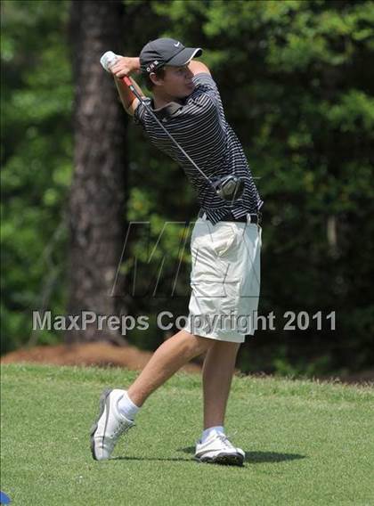 Thumbnail 2 in NCHSAA State 4A Boys Golf Championships (Day 1) photogallery.