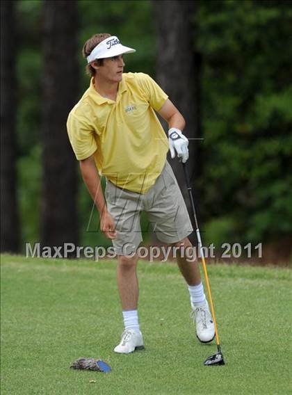 Thumbnail 3 in NCHSAA State 4A Boys Golf Championships (Day 1) photogallery.