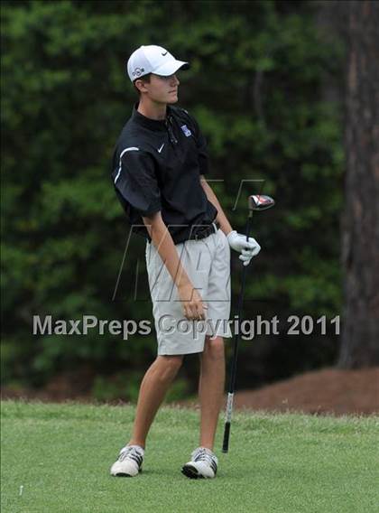 Thumbnail 1 in NCHSAA State 4A Boys Golf Championships (Day 1) photogallery.