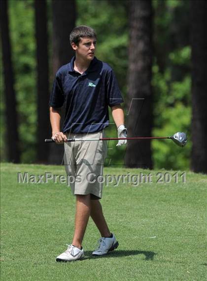 Thumbnail 3 in NCHSAA State 4A Boys Golf Championships (Day 1) photogallery.