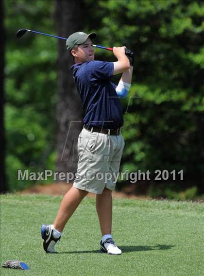 Thumbnail 1 in NCHSAA State 4A Boys Golf Championships (Day 1) photogallery.