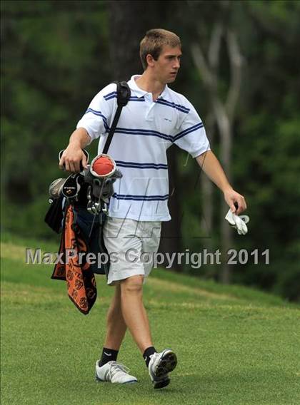 Thumbnail 3 in NCHSAA State 4A Boys Golf Championships (Day 1) photogallery.