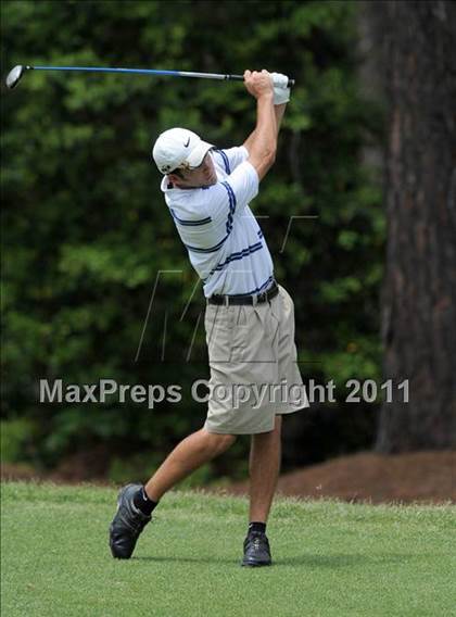 Thumbnail 1 in NCHSAA State 4A Boys Golf Championships (Day 1) photogallery.