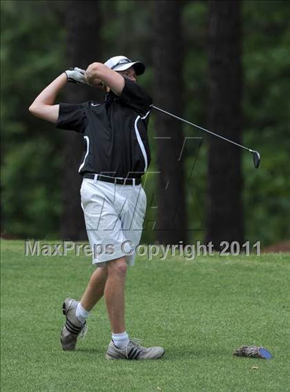 Thumbnail 3 in NCHSAA State 4A Boys Golf Championships (Day 1) photogallery.