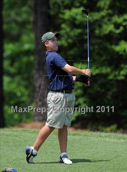 Thumbnail 2 in NCHSAA State 4A Boys Golf Championships (Day 1) photogallery.