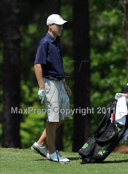 Thumbnail 3 in NCHSAA State 4A Boys Golf Championships (Day 1) photogallery.