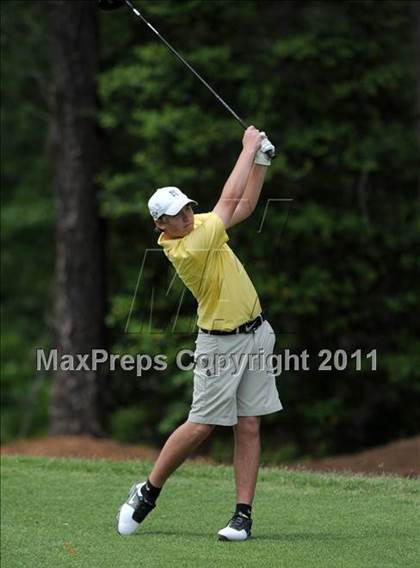 Thumbnail 2 in NCHSAA State 4A Boys Golf Championships (Day 1) photogallery.