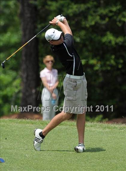 Thumbnail 2 in NCHSAA State 4A Boys Golf Championships (Day 1) photogallery.