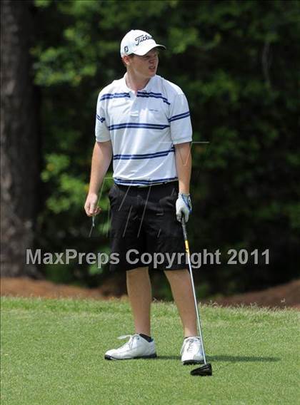Thumbnail 1 in NCHSAA State 4A Boys Golf Championships (Day 1) photogallery.