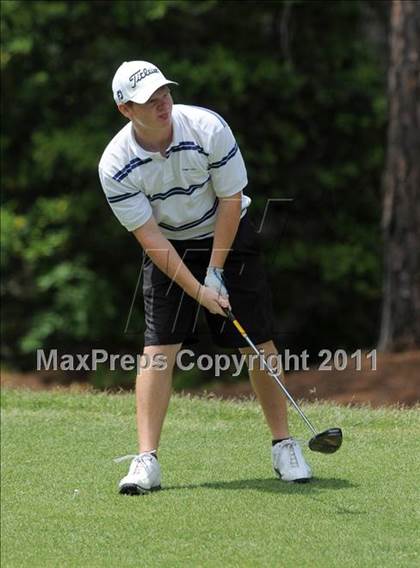 Thumbnail 3 in NCHSAA State 4A Boys Golf Championships (Day 1) photogallery.