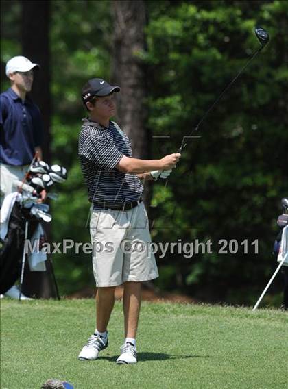 Thumbnail 3 in NCHSAA State 4A Boys Golf Championships (Day 1) photogallery.