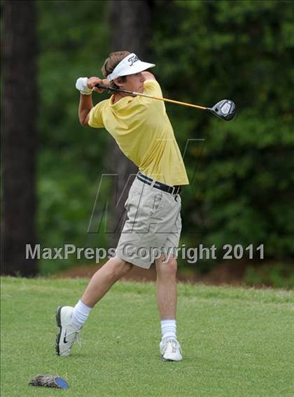 Thumbnail 3 in NCHSAA State 4A Boys Golf Championships (Day 1) photogallery.