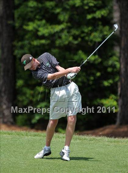 Thumbnail 3 in NCHSAA State 4A Boys Golf Championships (Day 1) photogallery.