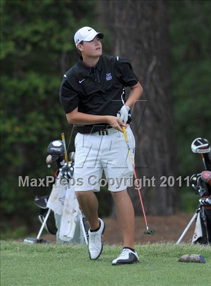Thumbnail 2 in NCHSAA State 4A Boys Golf Championships (Day 1) photogallery.