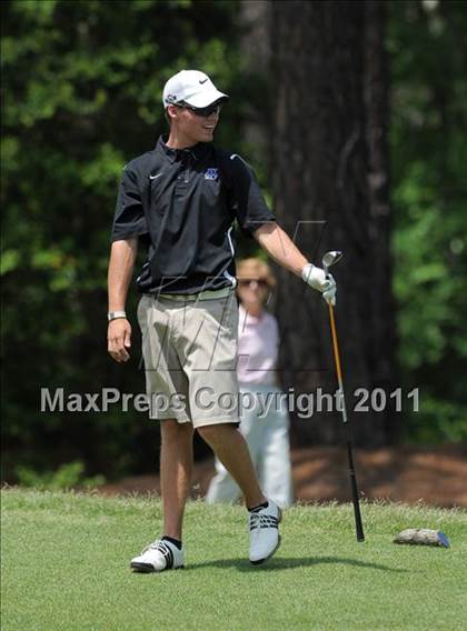 Thumbnail 3 in NCHSAA State 4A Boys Golf Championships (Day 1) photogallery.