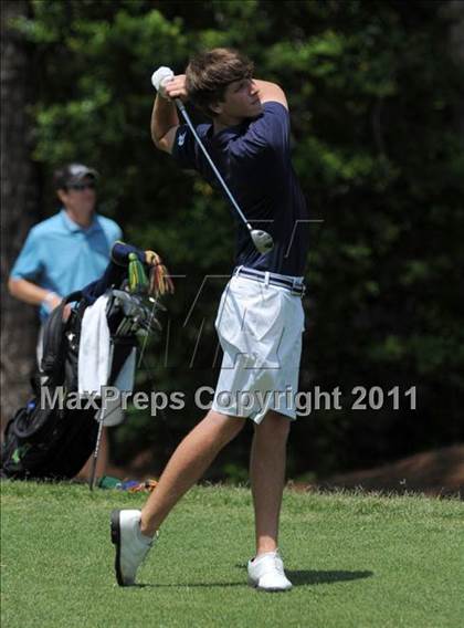 Thumbnail 3 in NCHSAA State 4A Boys Golf Championships (Day 1) photogallery.
