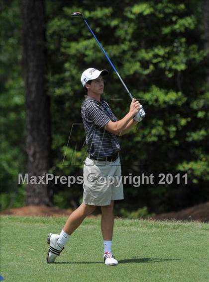 Thumbnail 1 in NCHSAA State 4A Boys Golf Championships (Day 1) photogallery.