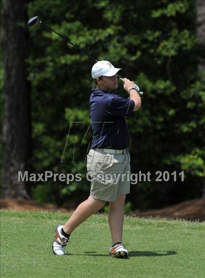 Thumbnail 2 in NCHSAA State 4A Boys Golf Championships (Day 1) photogallery.
