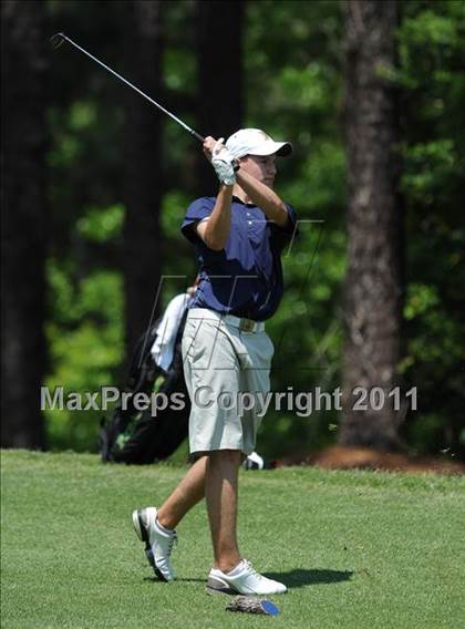 Thumbnail 1 in NCHSAA State 4A Boys Golf Championships (Day 1) photogallery.