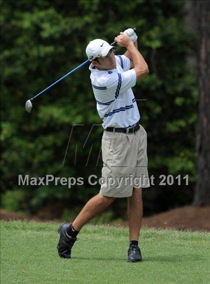 Thumbnail 3 in NCHSAA State 4A Boys Golf Championships (Day 1) photogallery.