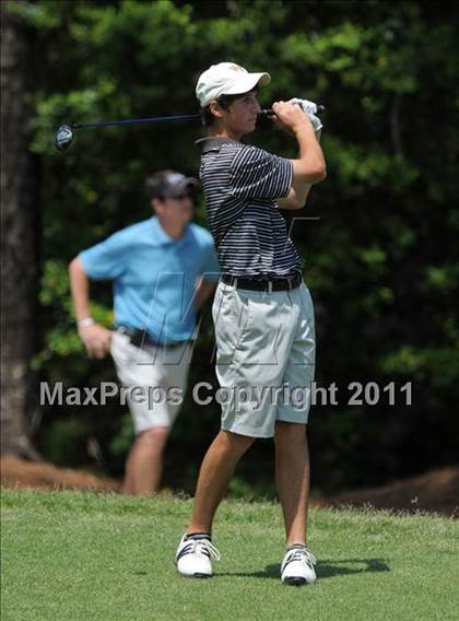 Thumbnail 3 in NCHSAA State 4A Boys Golf Championships (Day 1) photogallery.