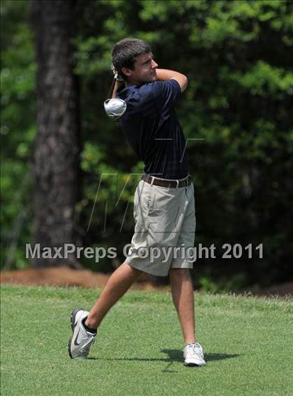 Thumbnail 3 in NCHSAA State 4A Boys Golf Championships (Day 1) photogallery.