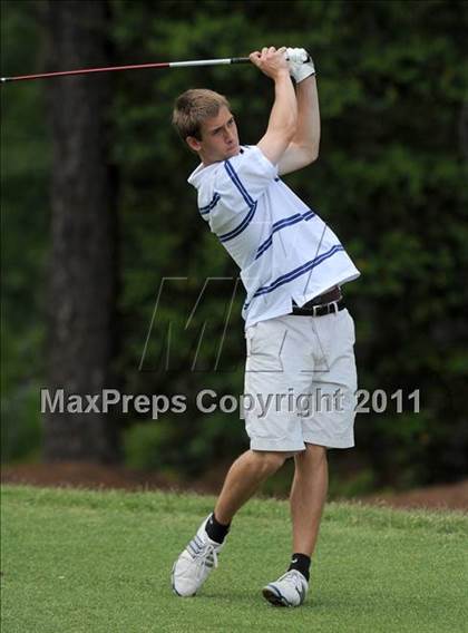 Thumbnail 1 in NCHSAA State 4A Boys Golf Championships (Day 1) photogallery.