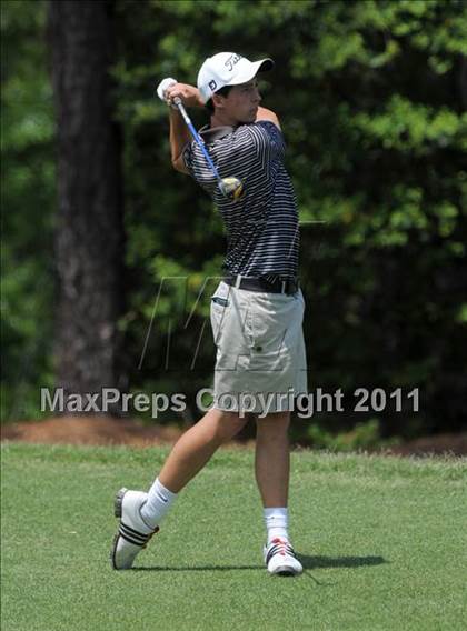Thumbnail 2 in NCHSAA State 4A Boys Golf Championships (Day 1) photogallery.