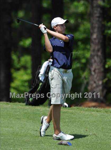 Thumbnail 1 in NCHSAA State 4A Boys Golf Championships (Day 1) photogallery.