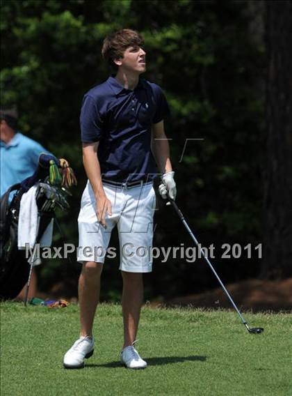 Thumbnail 1 in NCHSAA State 4A Boys Golf Championships (Day 1) photogallery.