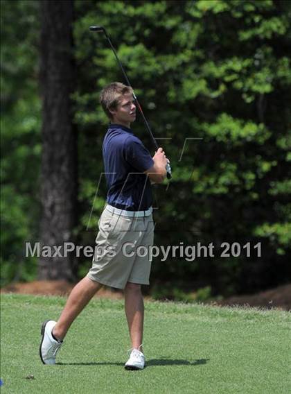 Thumbnail 1 in NCHSAA State 4A Boys Golf Championships (Day 1) photogallery.