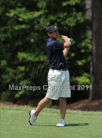 Thumbnail 2 in NCHSAA State 4A Boys Golf Championships (Day 1) photogallery.