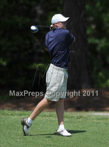 Thumbnail 1 in NCHSAA State 4A Boys Golf Championships (Day 1) photogallery.
