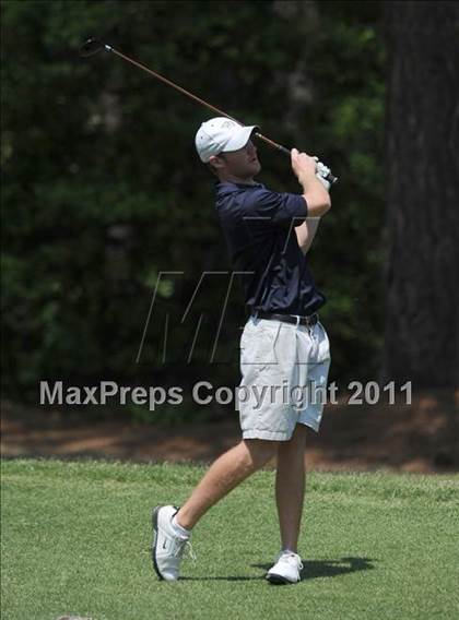 Thumbnail 3 in NCHSAA State 4A Boys Golf Championships (Day 1) photogallery.